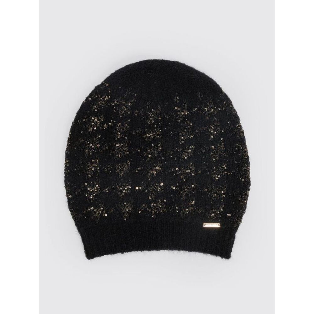 Twinset Women Lurex Beanie Hat Twinset With Sequin Embellishment And Metal Logo